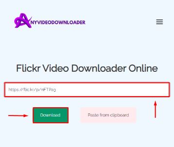 Flickr Video Downloader copy link