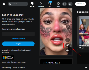 Snapchat Video Downloader copy link