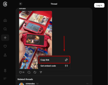 Threads Video and Photo Downloader copy link