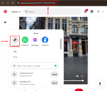 Pinterest Video Downloader copy link